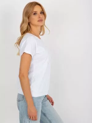 Bluza dama cu imprimeu alb - bluze