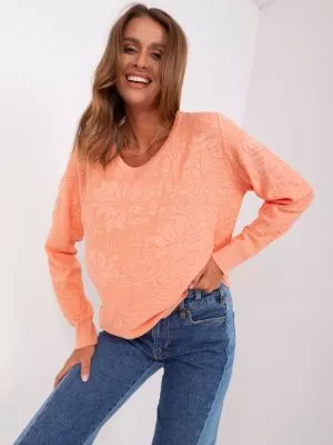 Pulover dama portocaliu - pulovere