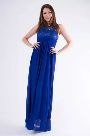 Rochie de seara lunga albastru Zoey - rochii de seara