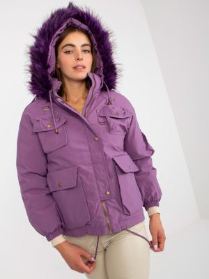 Geaca dama de iarna groasa violet - geci, jachete